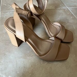 a new day Tan Block Heel Sandals